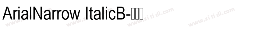 ArialNarrow ItalicB字体转换